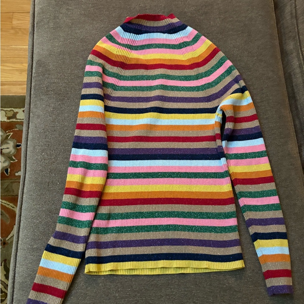 Boden Multicolor Striped Turtleneck Sweater
